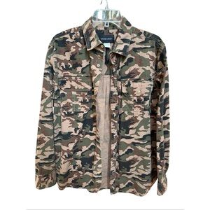 Stone Creek Army Fatigue Button Down Shirt, M